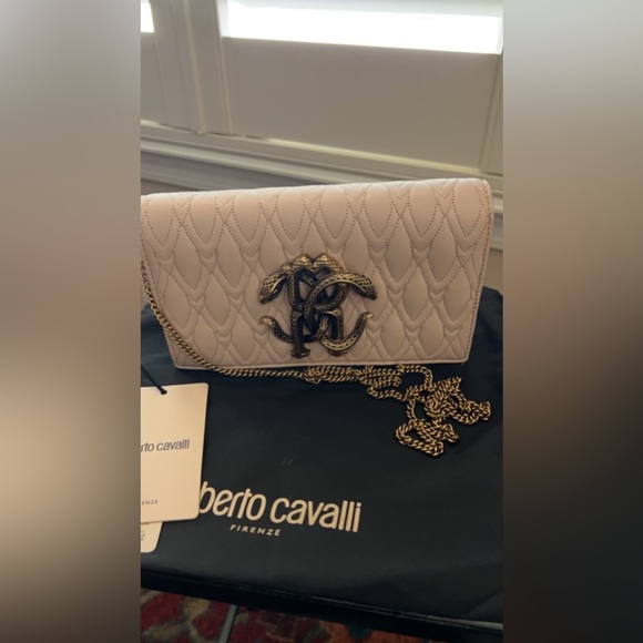 Roberto Cavalli Mirror Snake Shoulder Bag - Picture 2 of 5